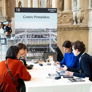 Photographie de l'espace de rendez-vous d'affaires de l'exposant Centre Pompidou lors de MUSEVA meetings 2023 à la Cité de l'architecture et du patrimoine