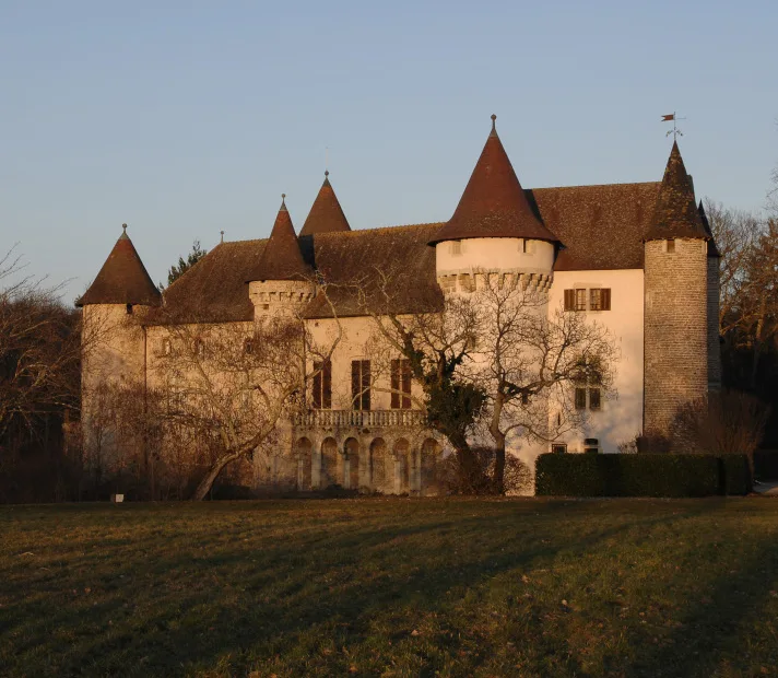 Centre des monuments nationaux, photographie du château en plein coucher de soleil