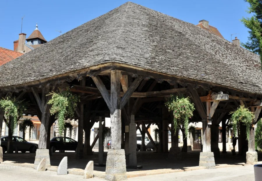 Centre des monuments nationaux, photographie des Halles aux grains de Nolay