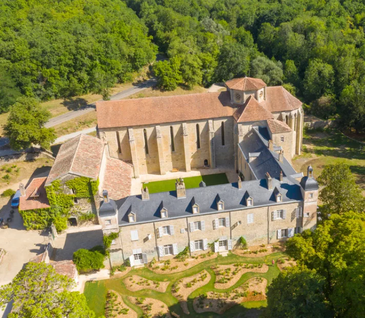 Centre des monuments nationaux, photographie aérienne de l'abbaye