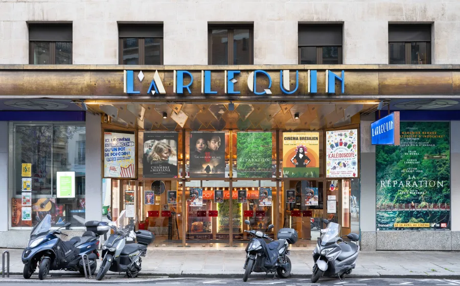 Facade du cinéma L'arlequin - Marceau Media - DULAC CINEMAS - crédits François Guillemin